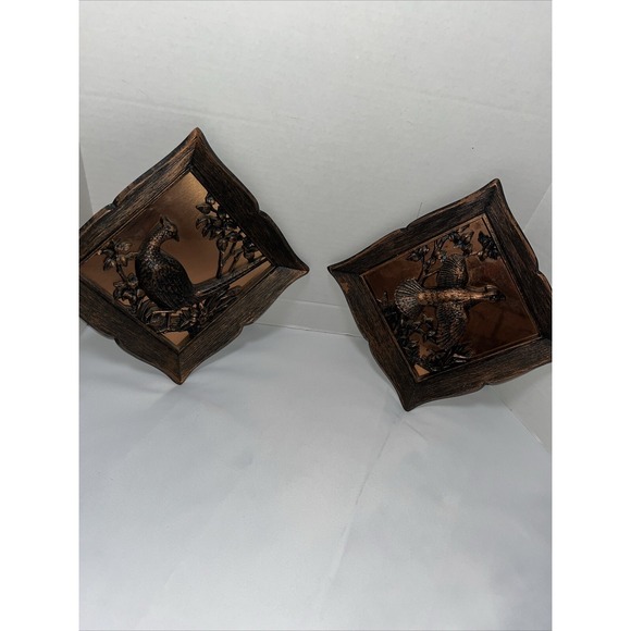 Other - 2 Vintage Coppercraft Guild Copper Birds Hanging Wall Art Plaque 3D Decor